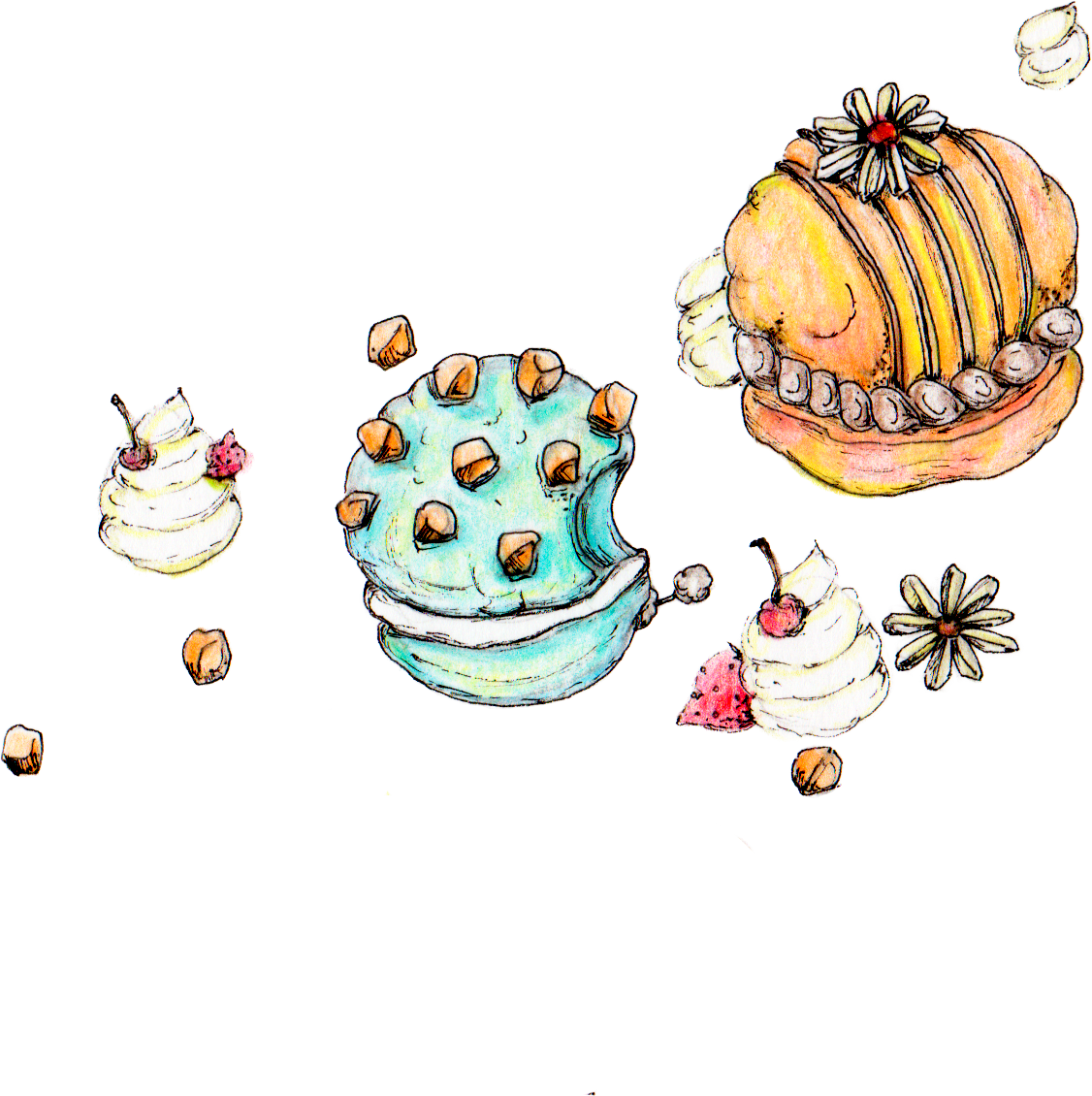 カップケーキ誰がかじったの？